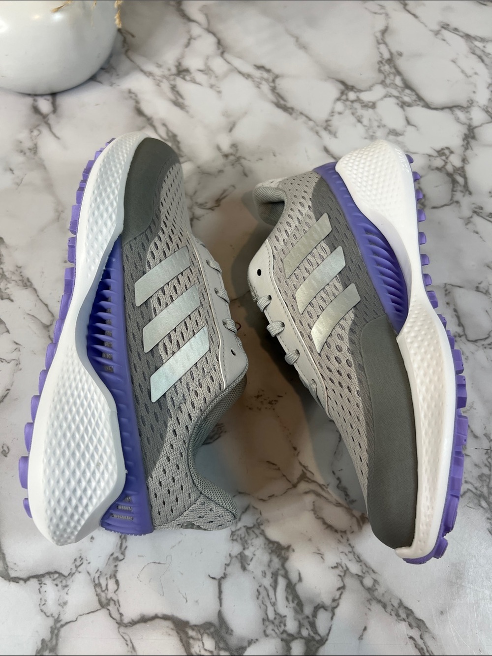 Adidas Summervent Grey Silver Purple Womens Spikeless Golf Shoes Size 5.5 - Picture 10 of 14